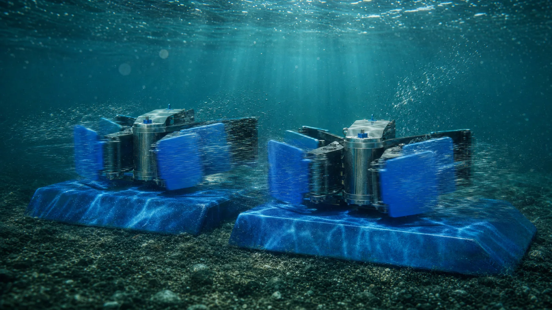 RivTide Power subsea tidal energy technology operating on the seabed